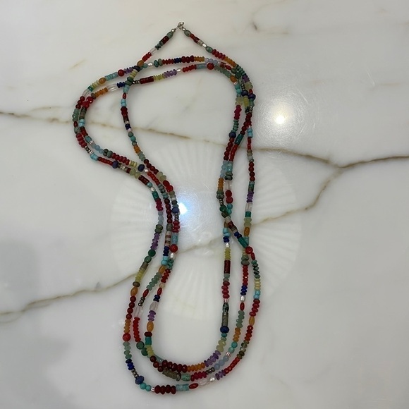 Sundance Catalog Turquoise, Coral & Multi Stone Long Necklace—Gorgeous!! NEW! - Picture 4 of 11